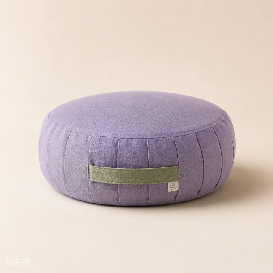 Lavender linen meditation cushion